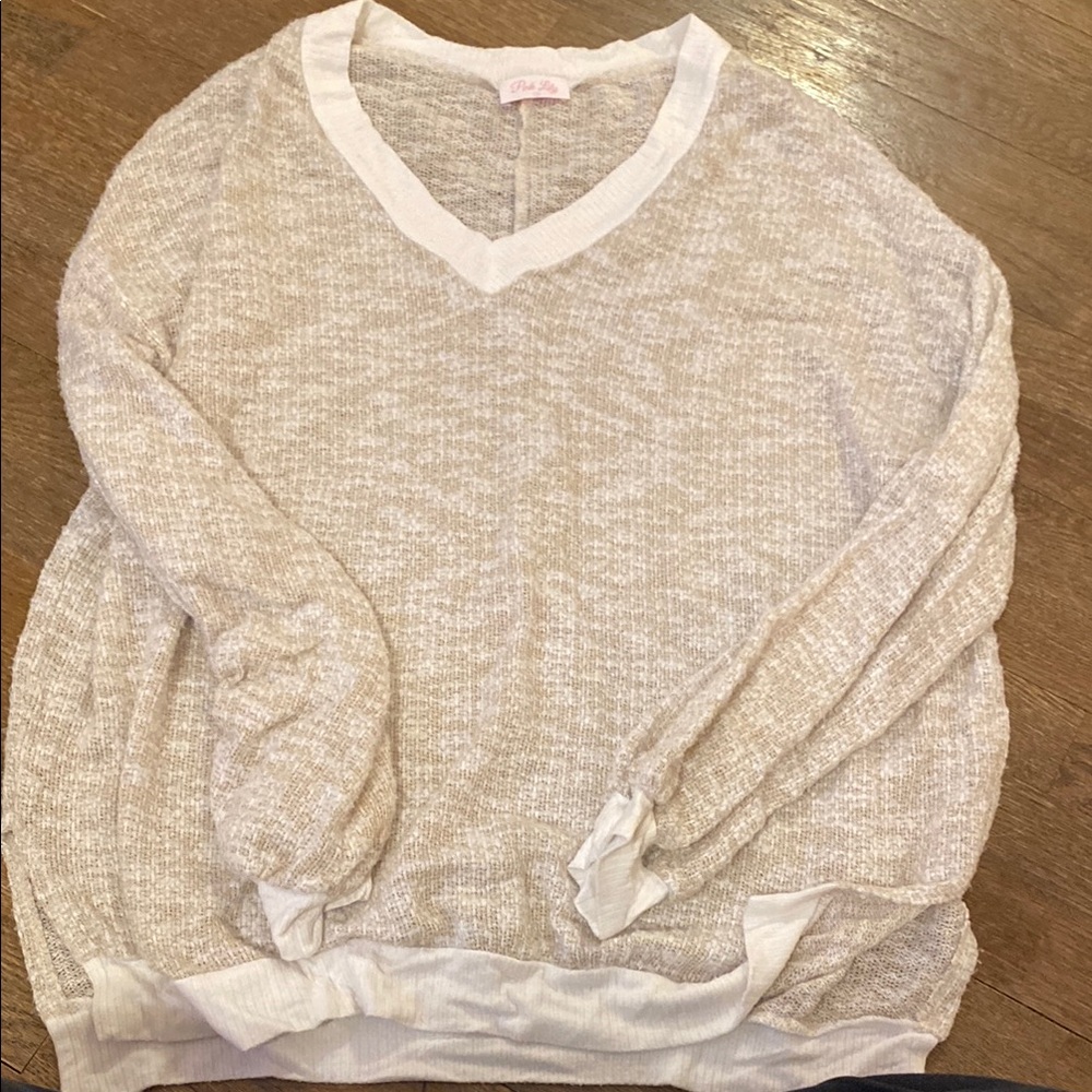 Chico's Beige Knit Sweater